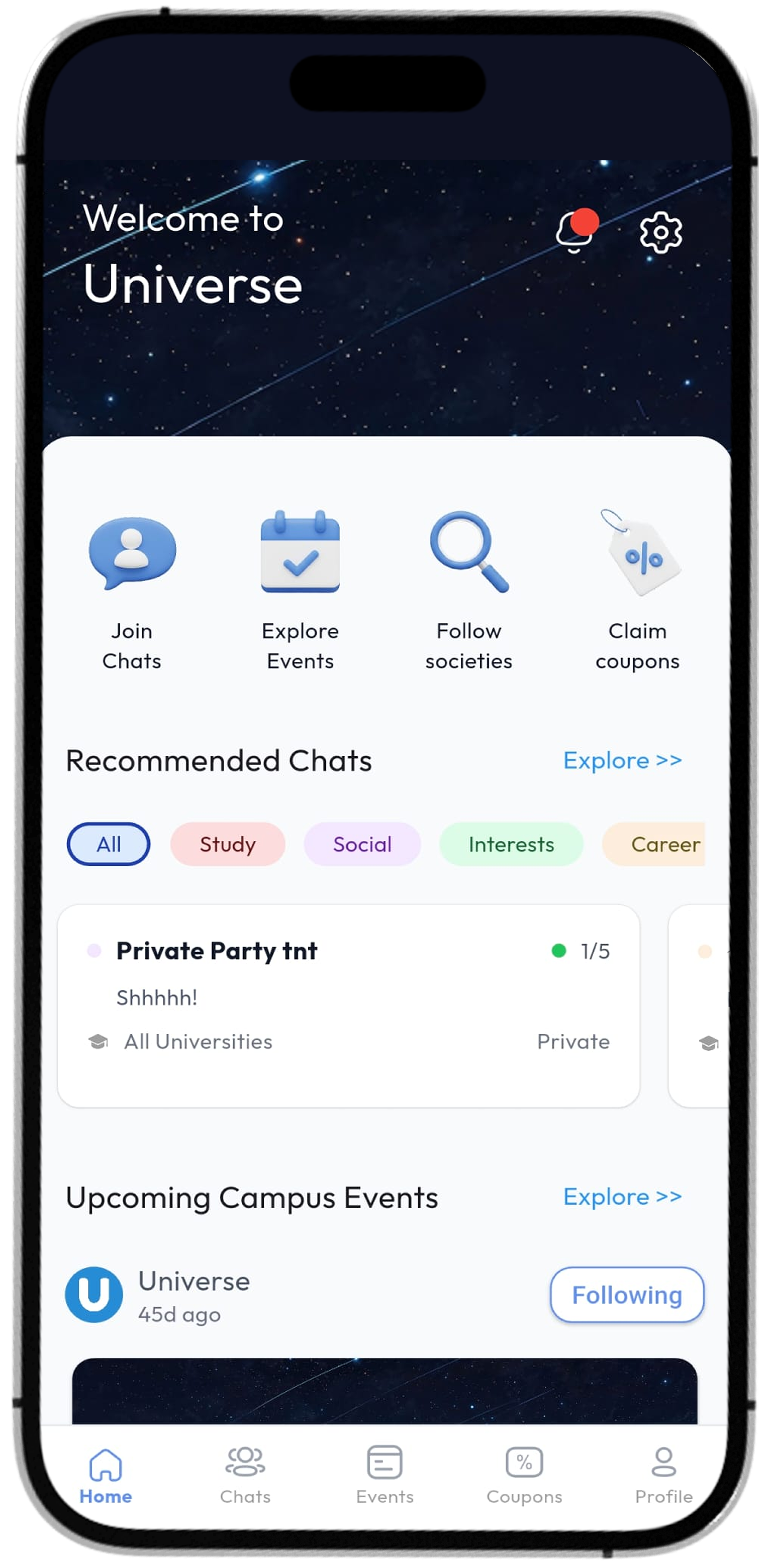 Universe App Screenshot 2