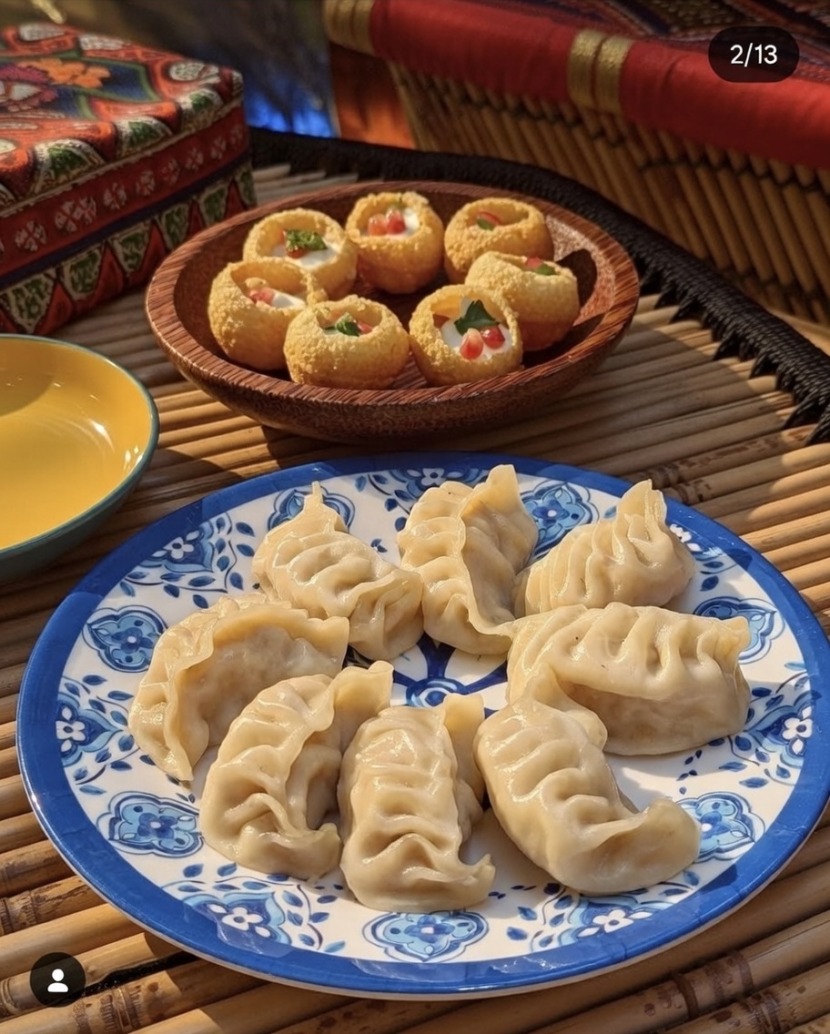 Dumplings on a plate